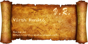 Virth Renátó névjegykártya